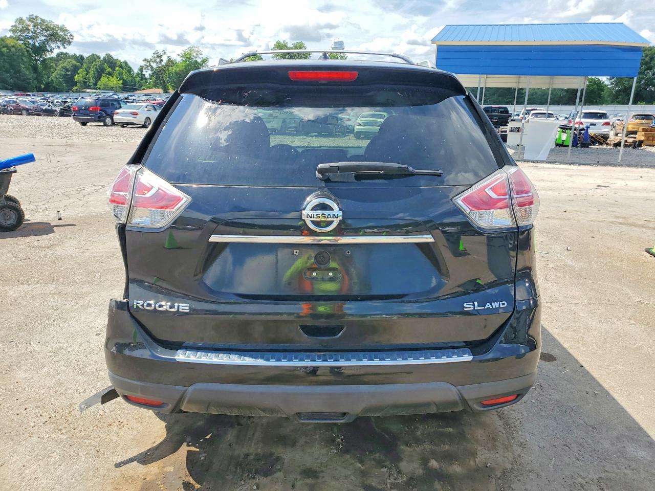 2015 Nissan Rogue Sl Black vin: 5N1AT2MVXFC872654