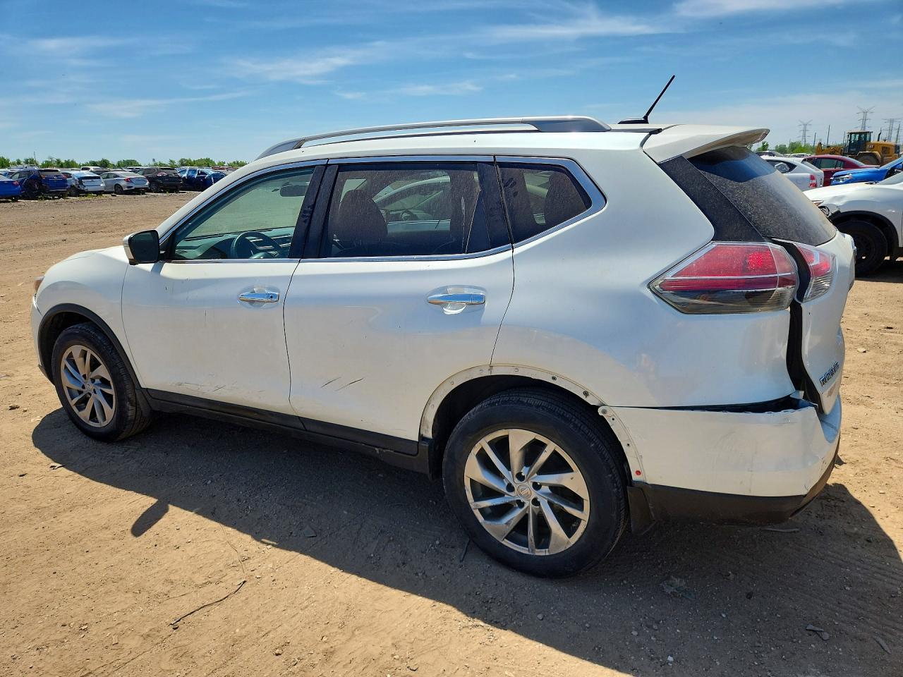 2015 Nissan Rogue Sl White vin: 5N1AT2MVXFC875084