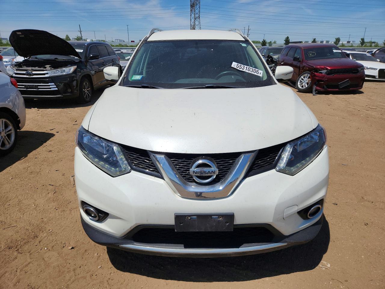 2015 Nissan Rogue Sl White vin: 5N1AT2MVXFC875084