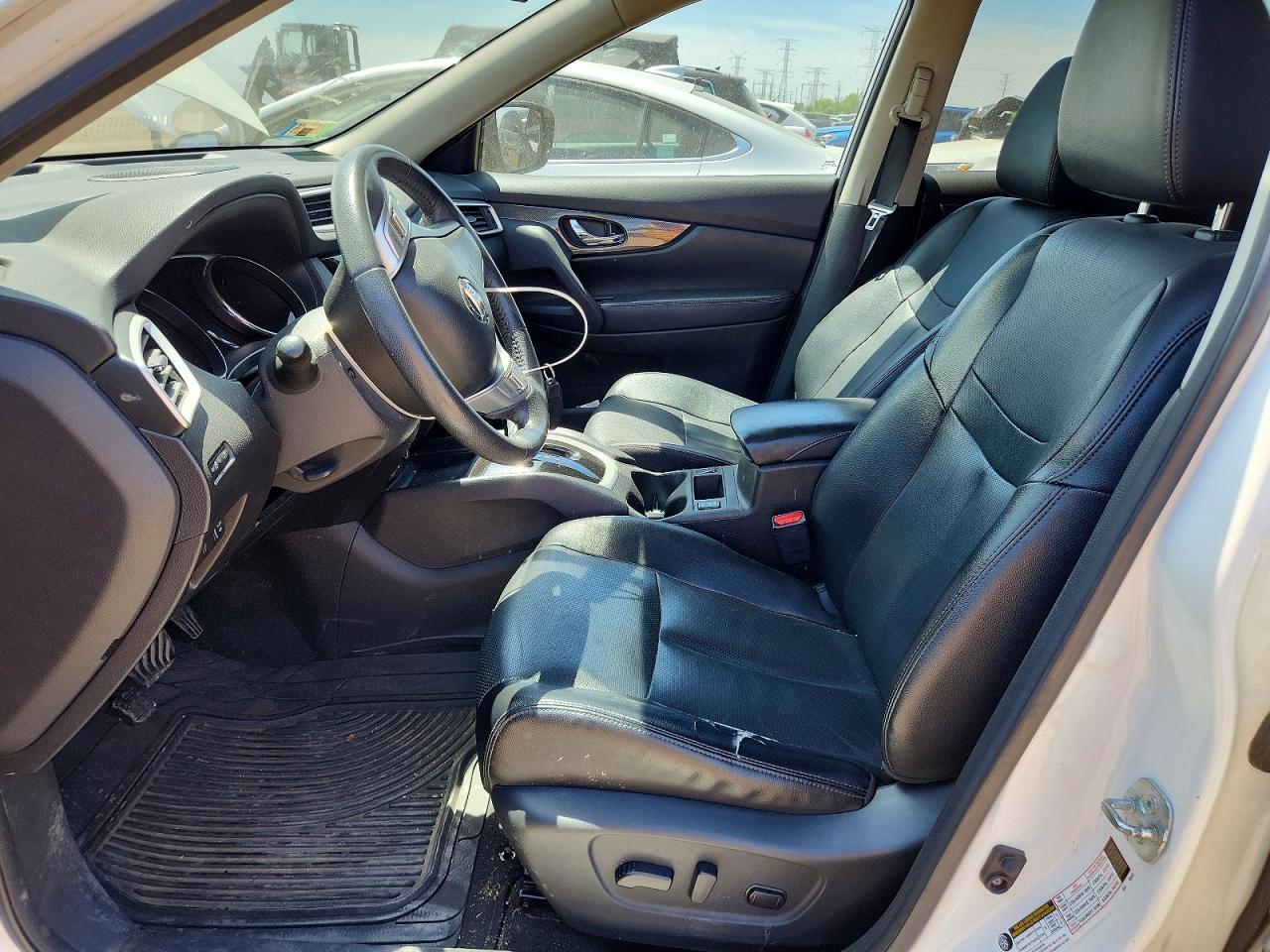 2015 Nissan Rogue Sl White vin: 5N1AT2MVXFC875084