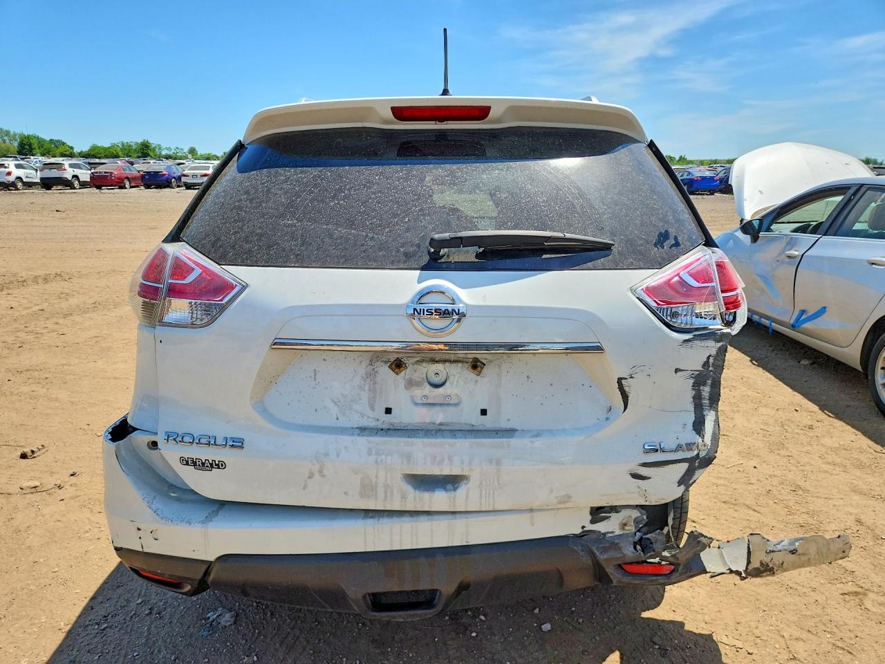 2015 Nissan Rogue Sl White vin: 5N1AT2MVXFC875084
