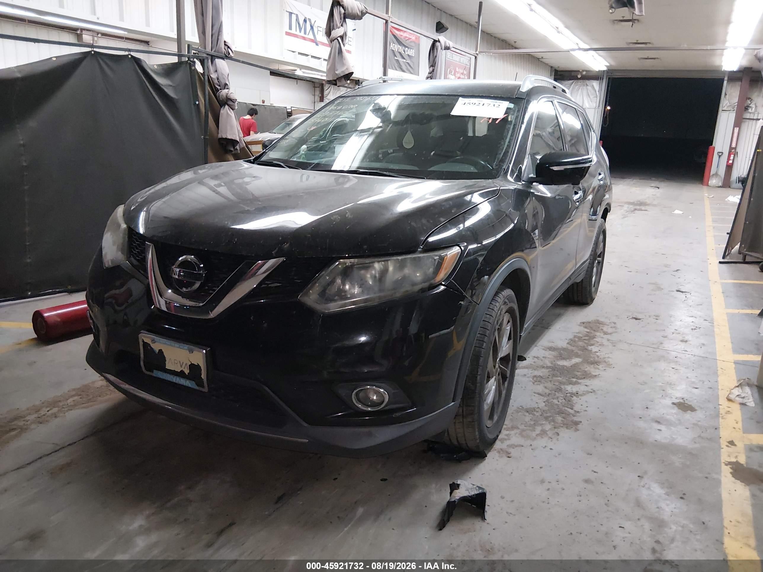 2015 Nissan Rogue Sl Черный vin: 5N1AT2MVXFC876011