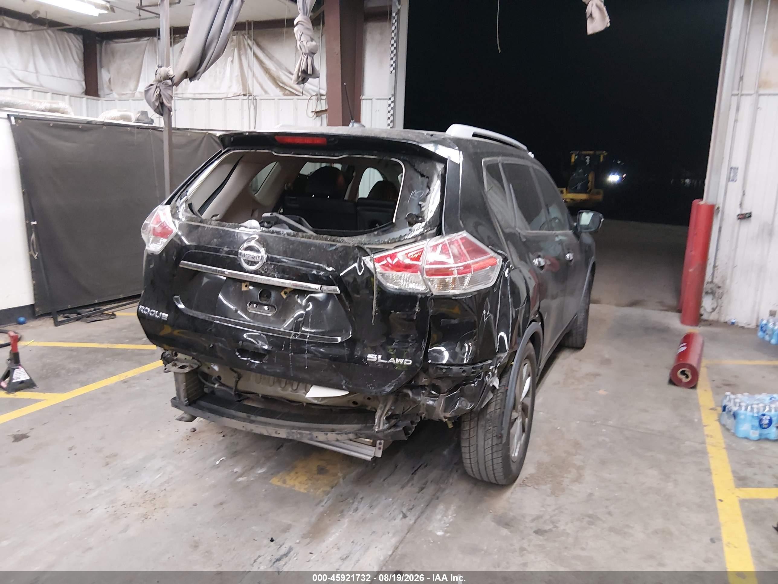 2015 Nissan Rogue Sl Черный vin: 5N1AT2MVXFC876011