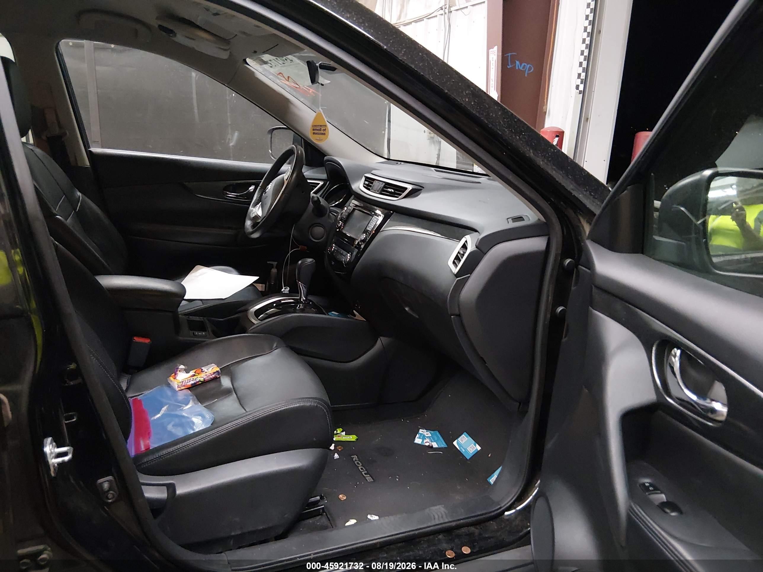 2015 Nissan Rogue Sl Черный vin: 5N1AT2MVXFC876011