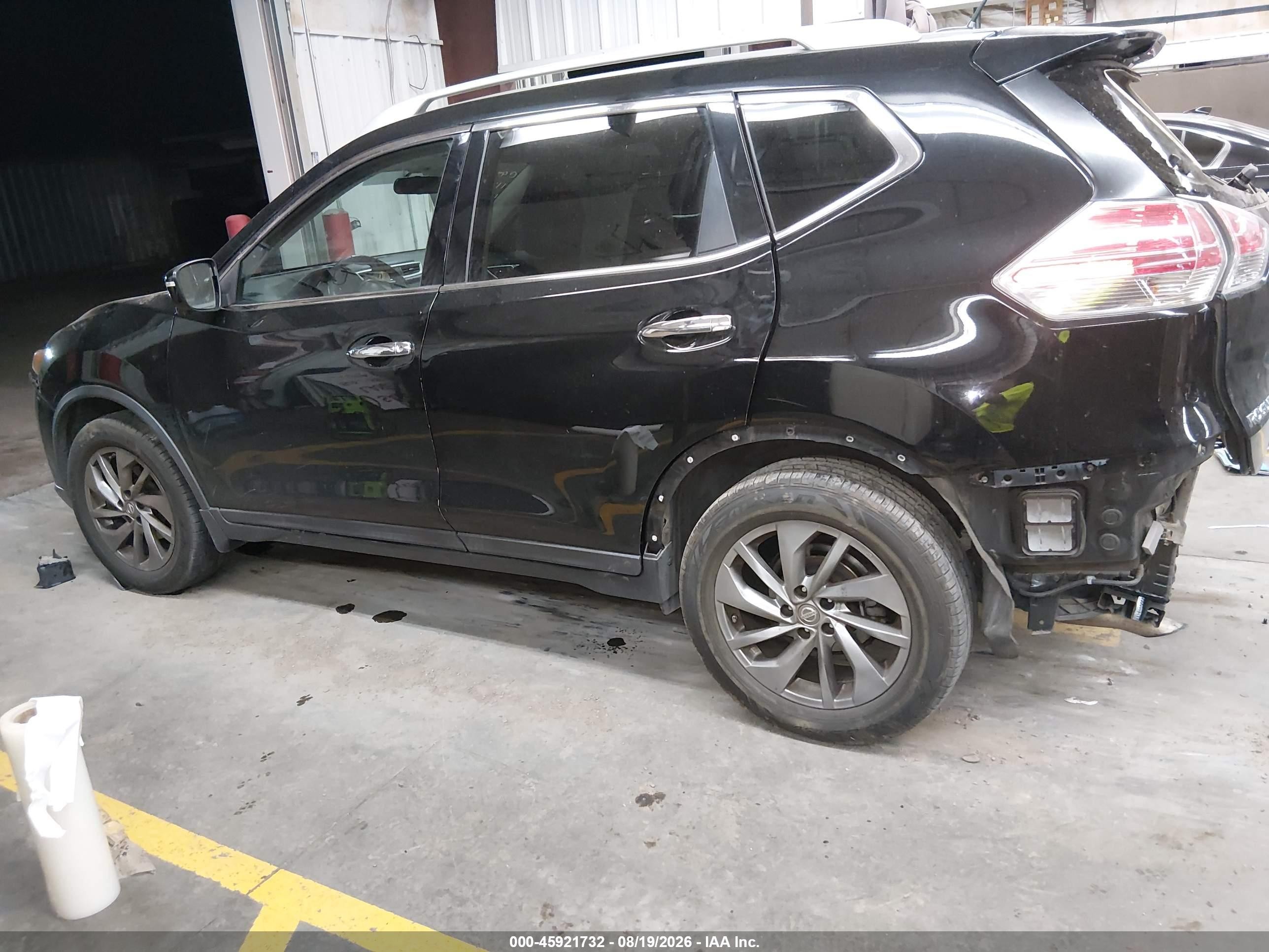 2015 Nissan Rogue Sl Черный vin: 5N1AT2MVXFC876011