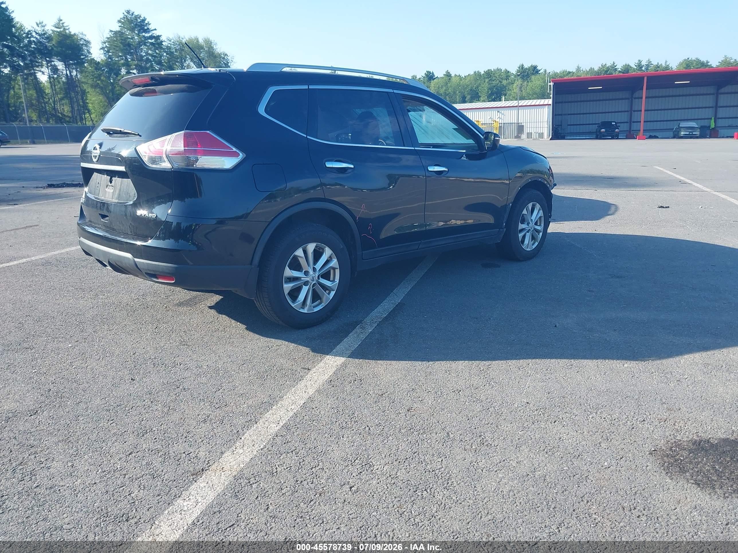 2015 Nissan Rogue Sv Black vin: 5N1AT2MVXFC885016