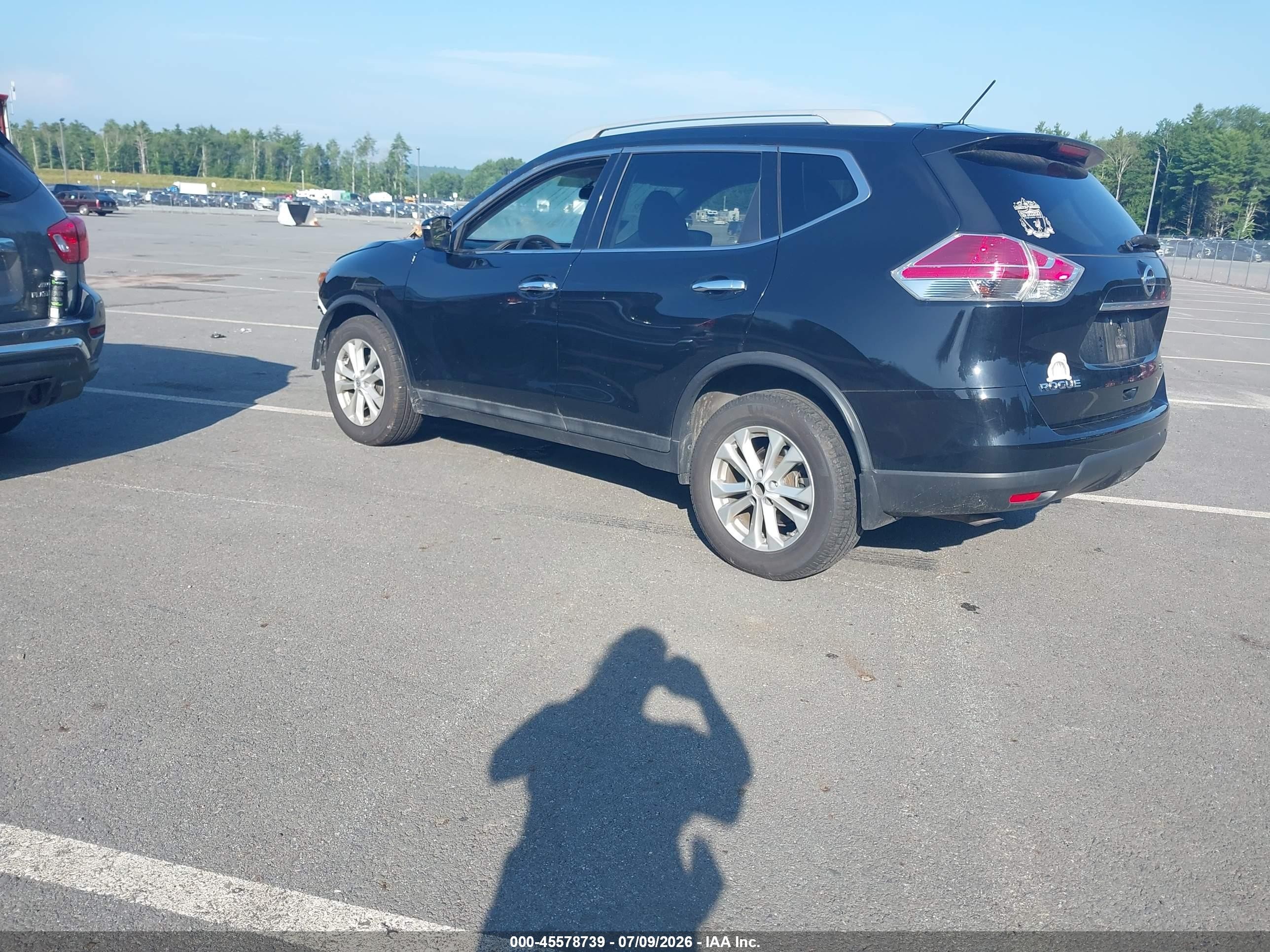 2015 Nissan Rogue Sv Black vin: 5N1AT2MVXFC885016