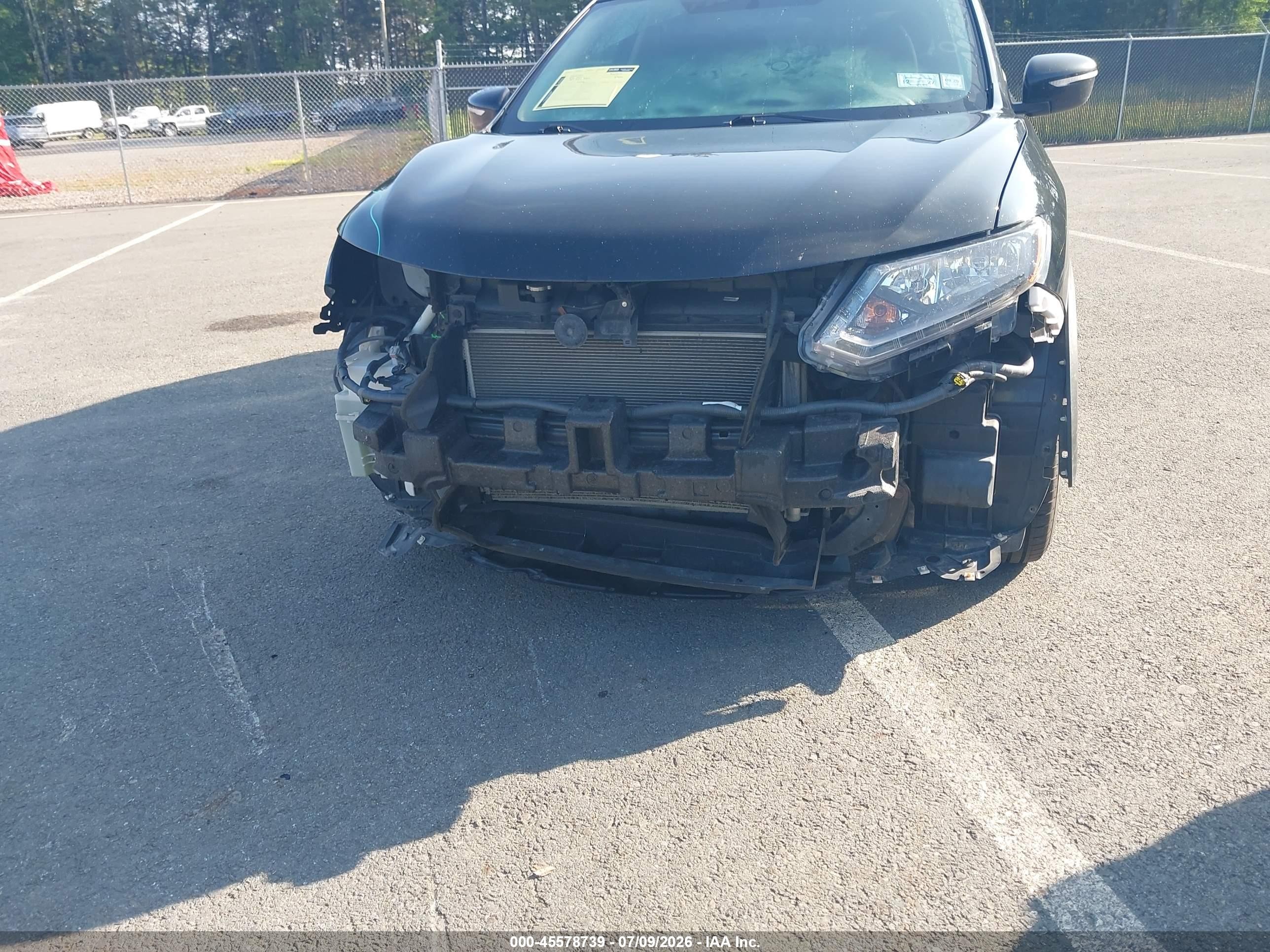2015 Nissan Rogue Sv Black vin: 5N1AT2MVXFC885016