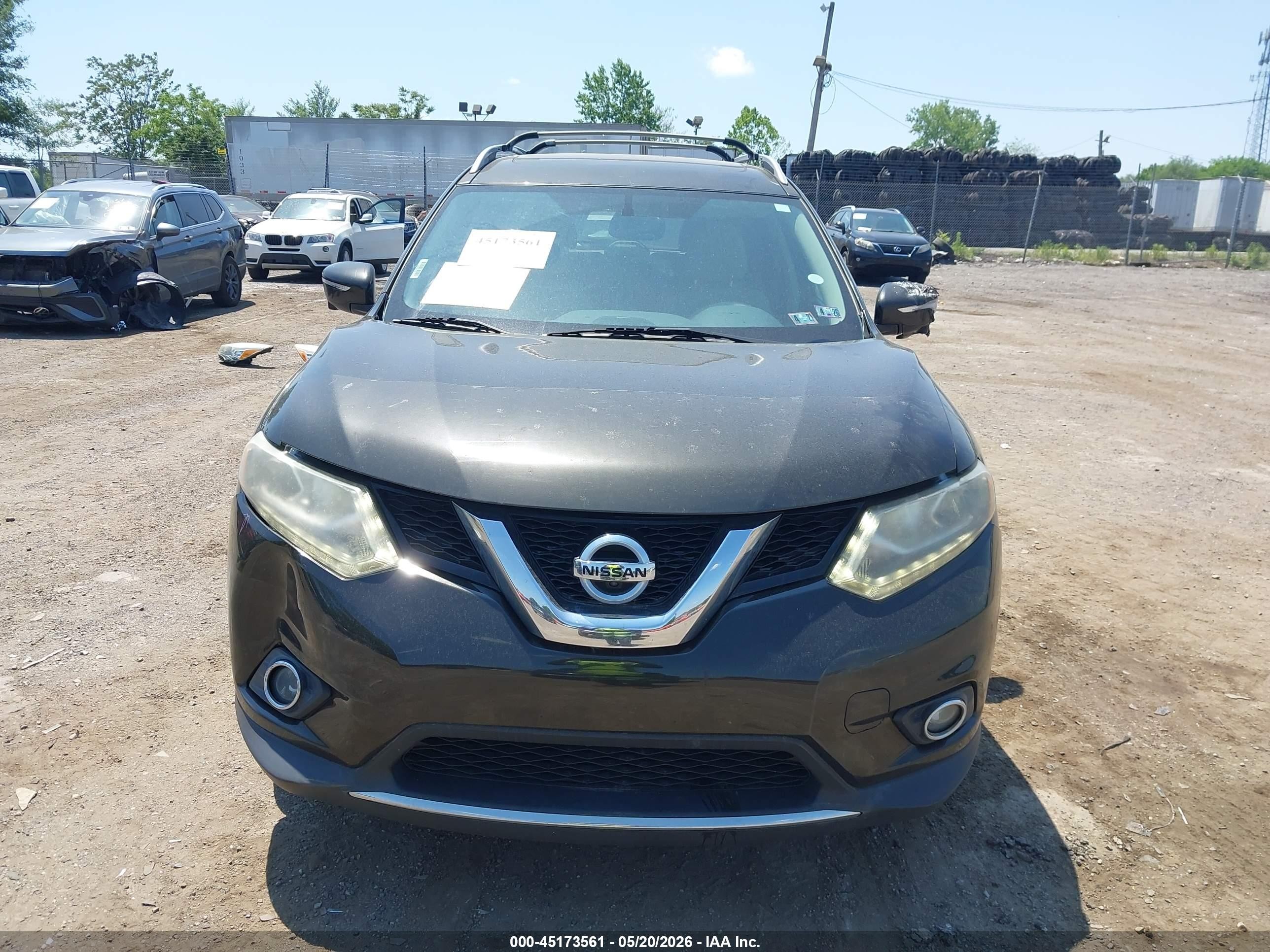 2015 Nissan Rogue Sl Серый vin: 5N1AT2MVXFC886621