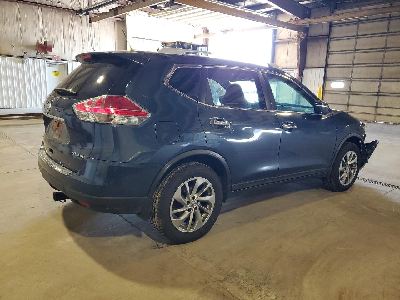 2015 Nissan Rogue Sl Синий vin: 5N1AT2MVXFC891768