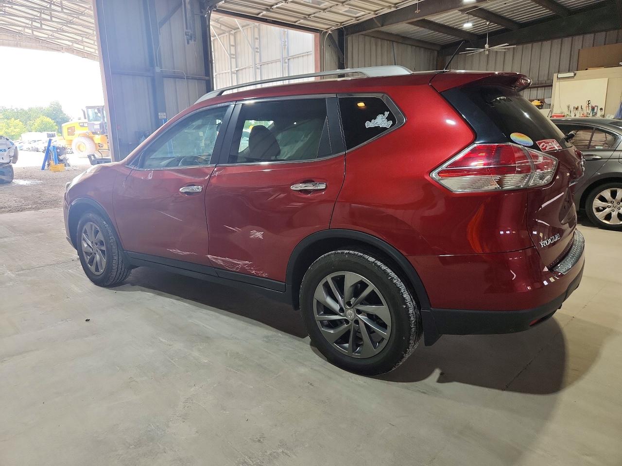 2015 Nissan Rogue Sl Burgundy vin: 5N1AT2MVXFC897487