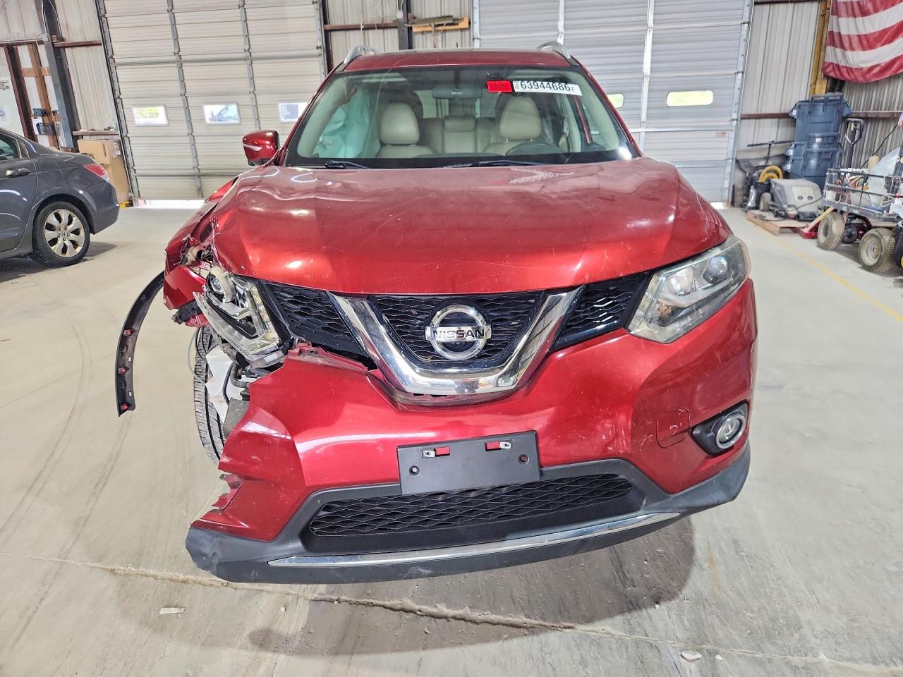 2015 Nissan Rogue Sl Burgundy vin: 5N1AT2MVXFC897487
