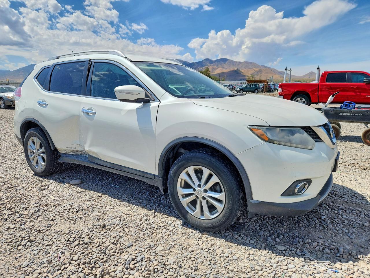 2015 Nissan Rogue Sv White vin: 5N1AT2MVXFC899210