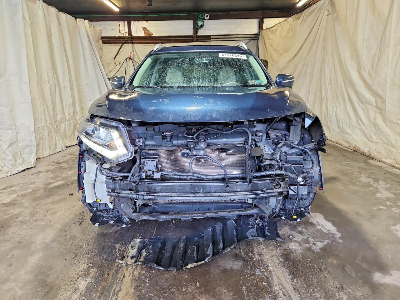 2015 Nissan Rogue Sl Blue vin: 5N1AT2MVXFC900291