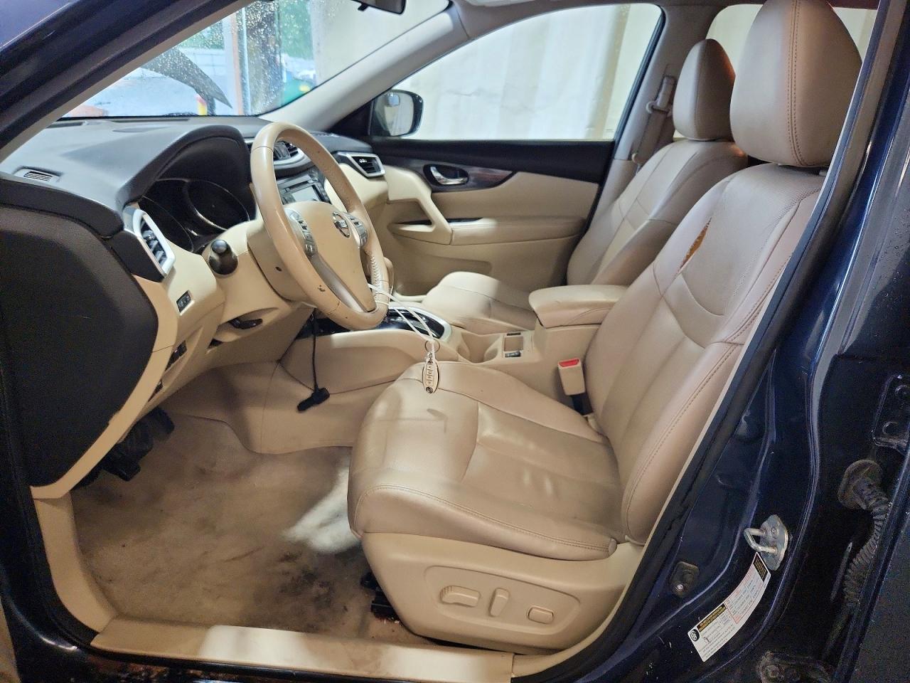 2015 Nissan Rogue Sl Blue vin: 5N1AT2MVXFC900291