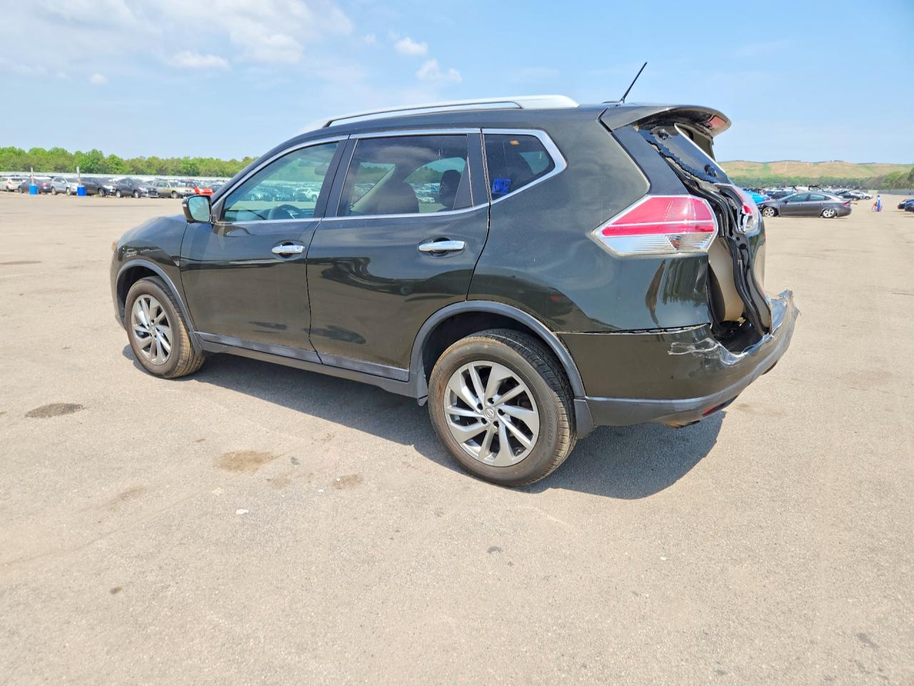 2015 Nissan Rogue Sl Зеленый vin: 5N1AT2MVXFC905779