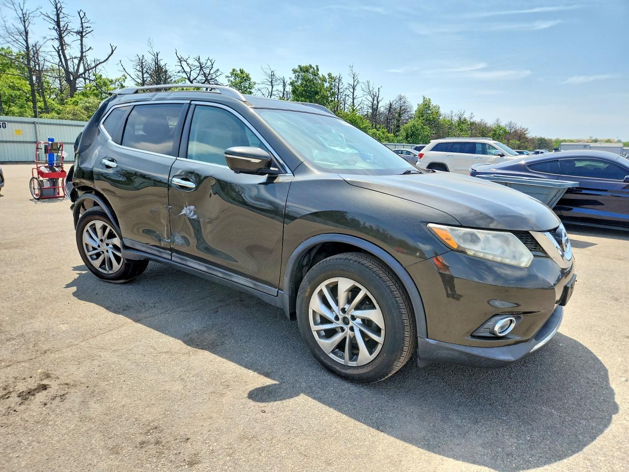 2015 Nissan Rogue Sl Зеленый vin: 5N1AT2MVXFC905779