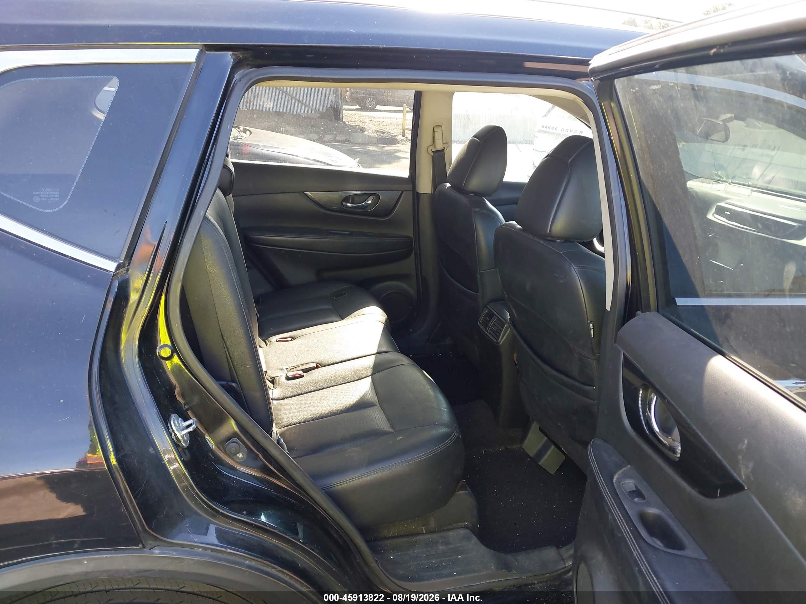 2015 Nissan Rogue Sl Black vin: 5N1AT2MVXFC907368