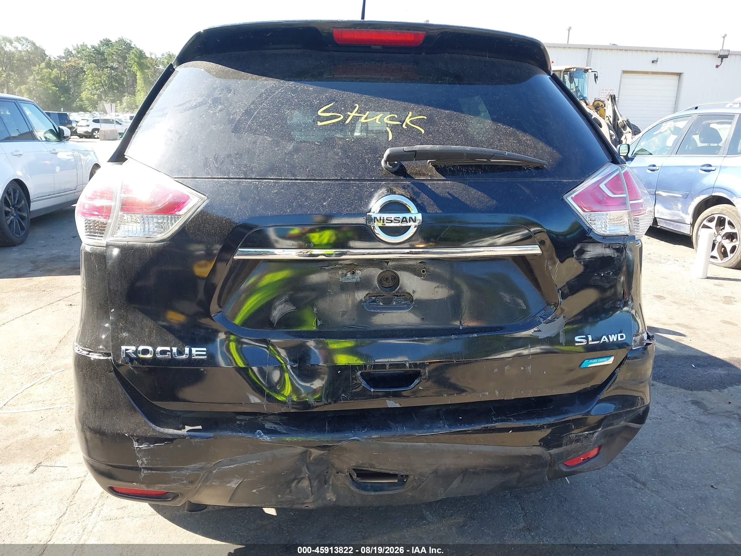 2015 Nissan Rogue Sl Black vin: 5N1AT2MVXFC907368