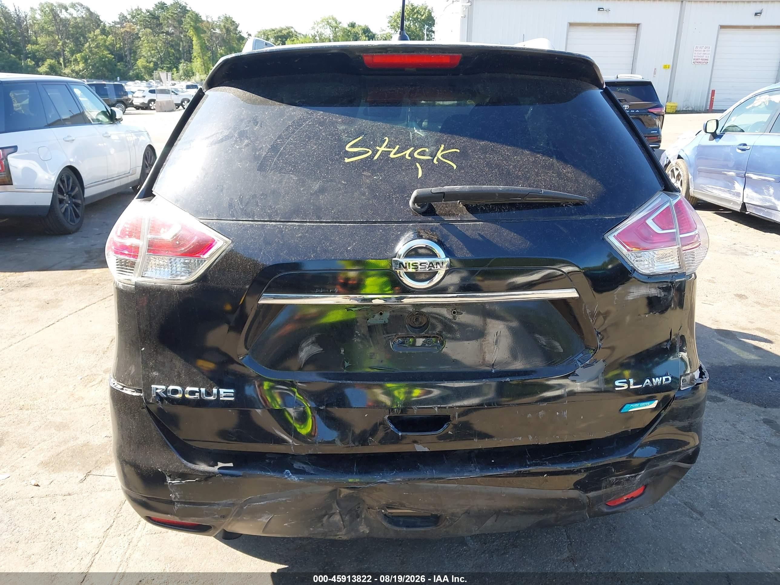 2015 Nissan Rogue Sl Black vin: 5N1AT2MVXFC907368