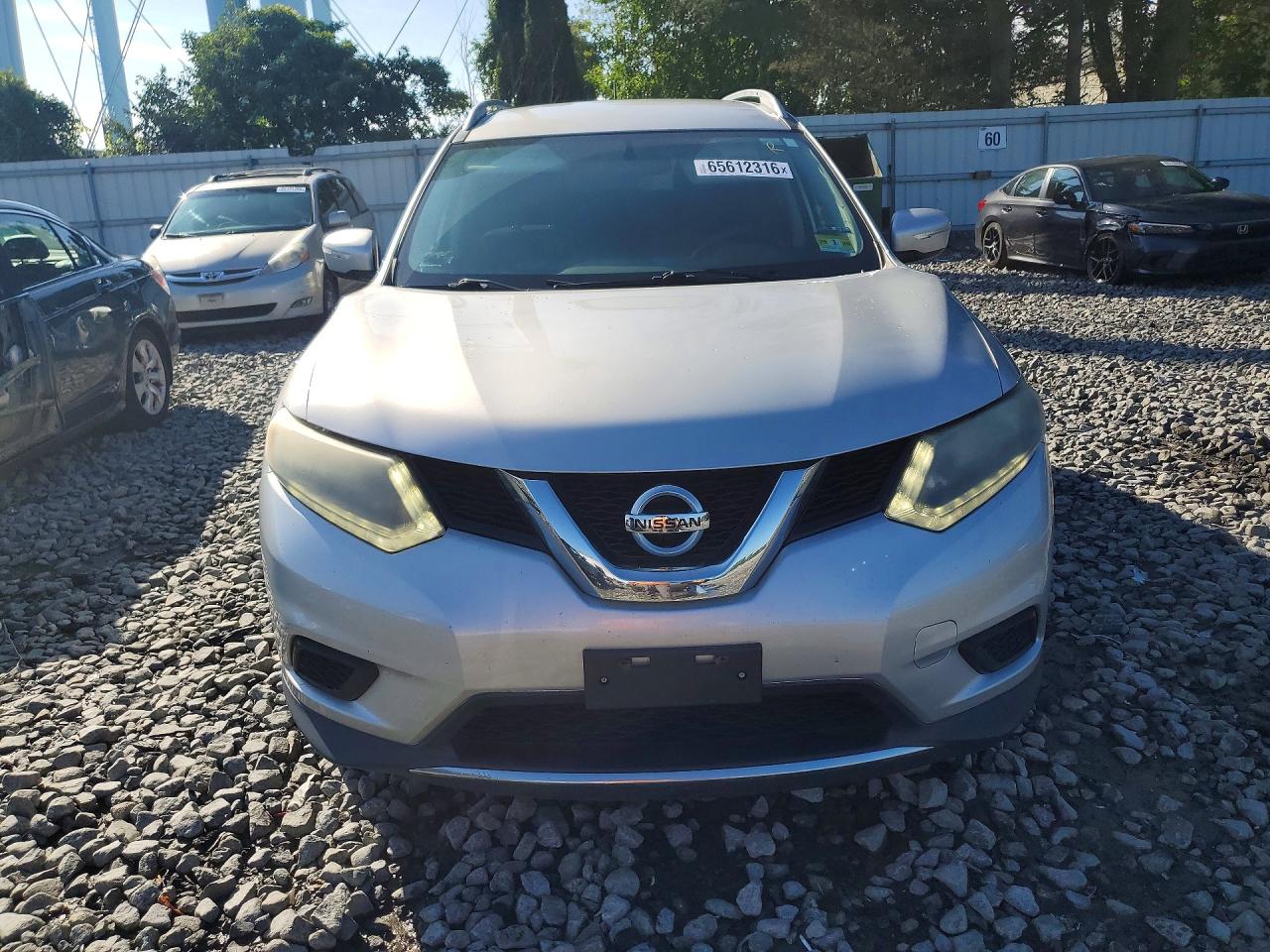 2015 Nissan Rogue Sv Silver vin: 5N1AT2MVXFC912716