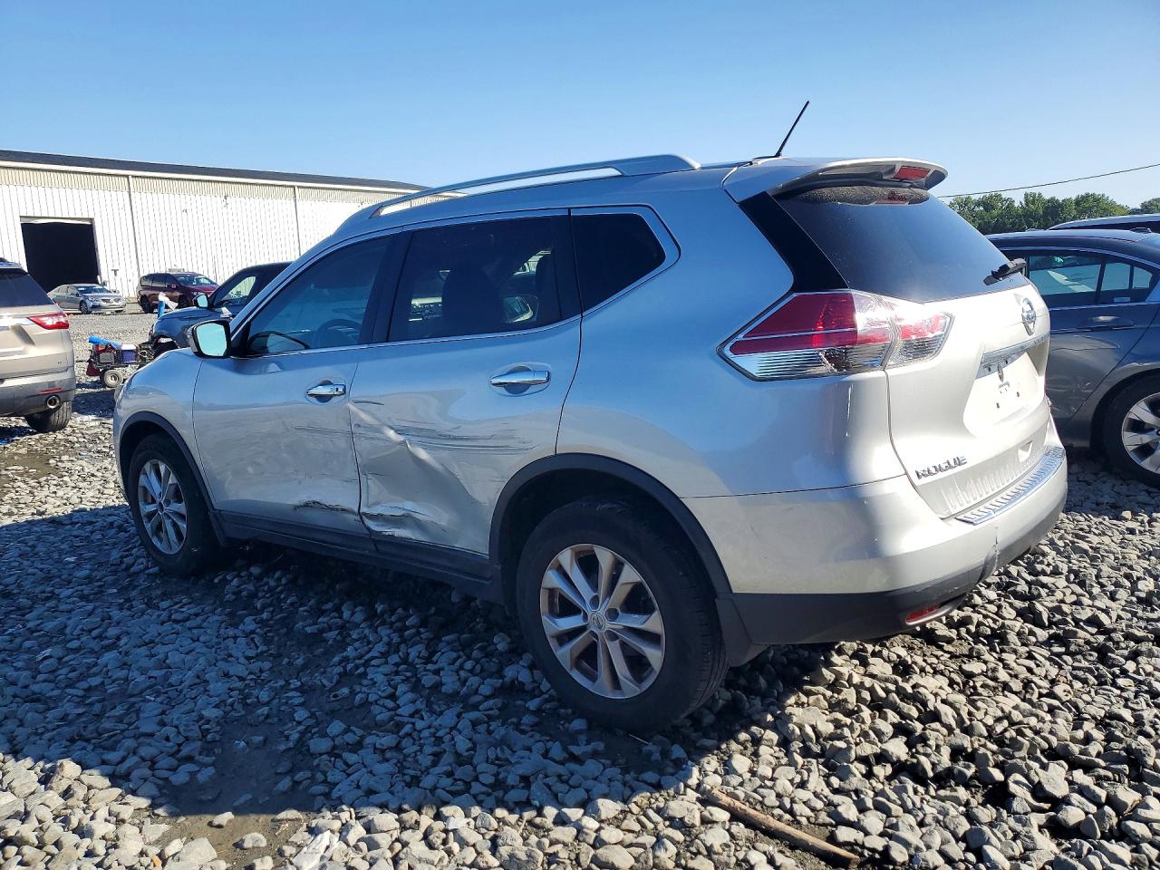 2015 Nissan Rogue Sv Silver vin: 5N1AT2MVXFC912716