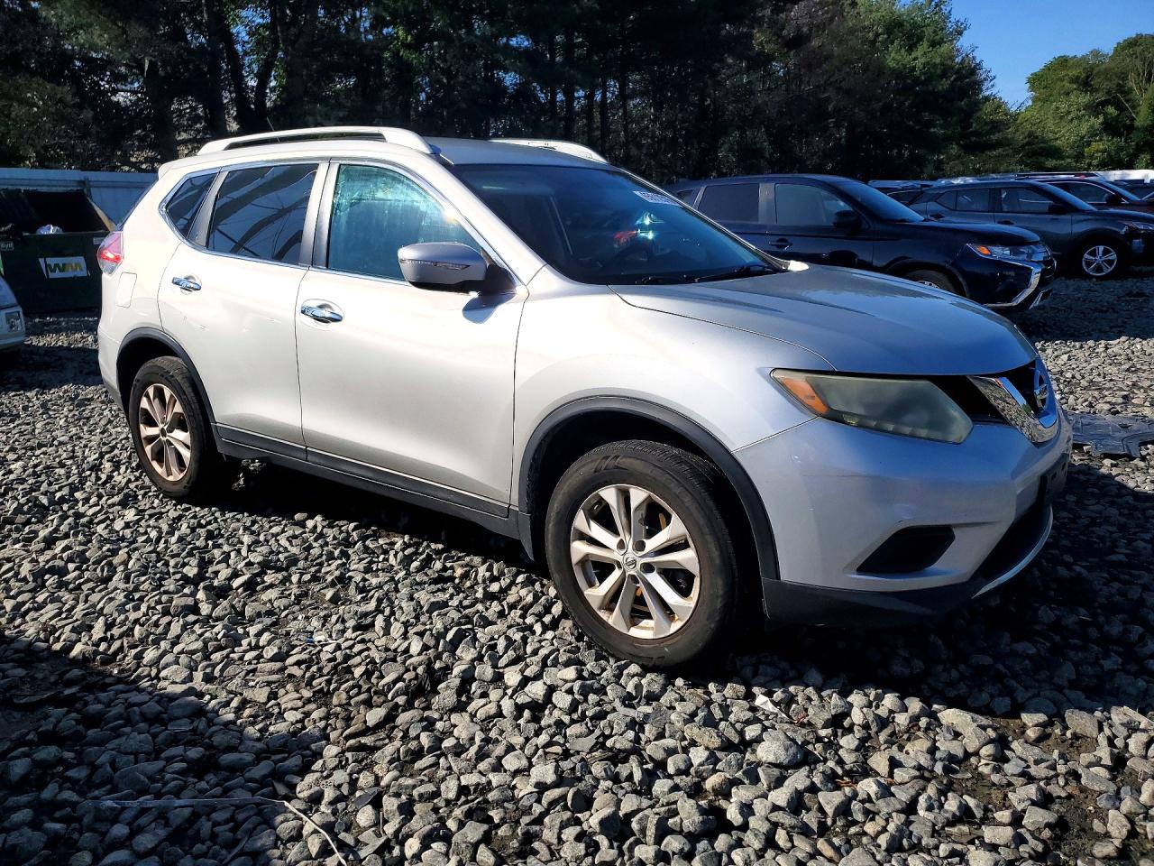 2015 Nissan Rogue Sv Silver vin: 5N1AT2MVXFC912716