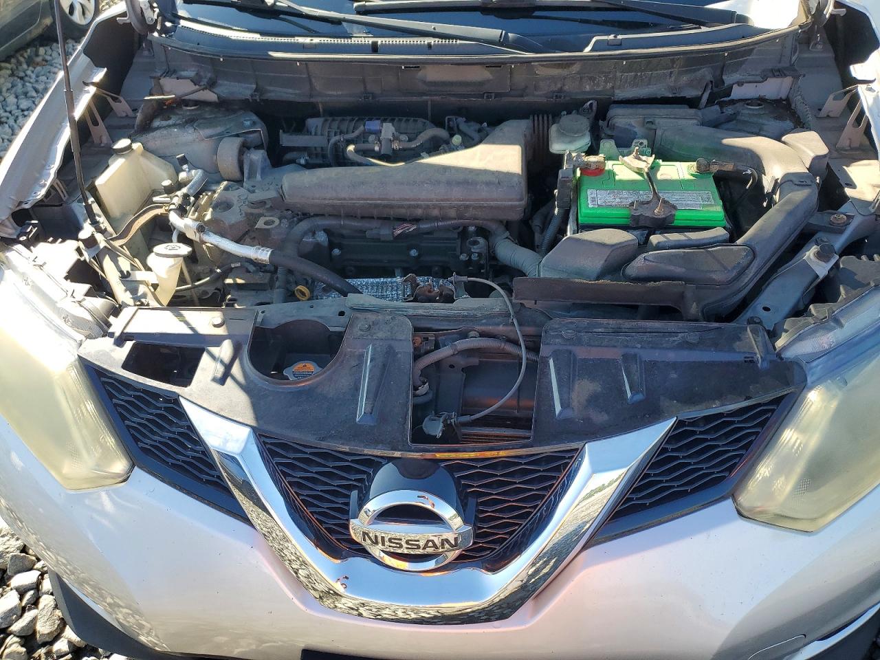 2015 Nissan Rogue Sv Silver vin: 5N1AT2MVXFC912716