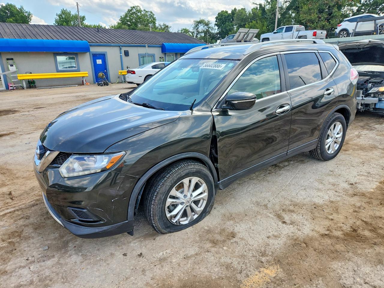 2015 Nissan Rogue Sv Green vin: 5N1AT2MVXFC922260
