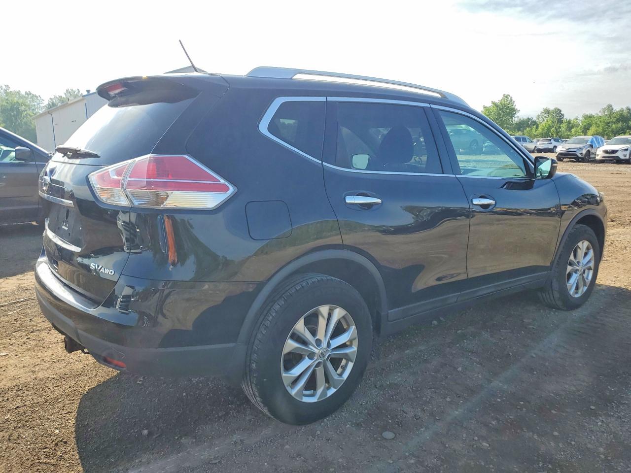 2015 Nissan Rogue Sv Black vin: 5N1AT2MVXFC927555