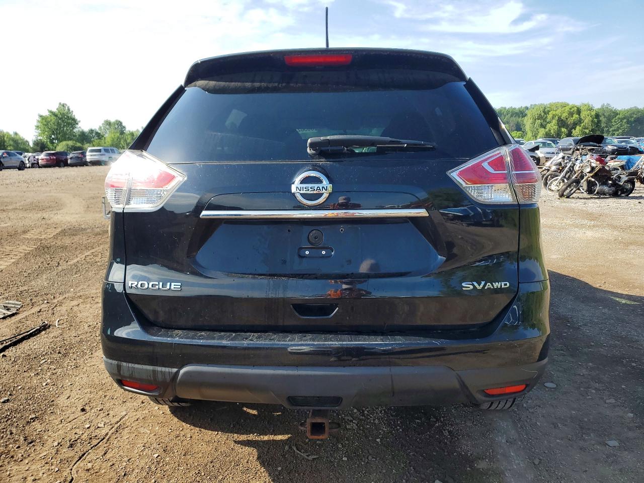 2015 Nissan Rogue Sv Black vin: 5N1AT2MVXFC927555