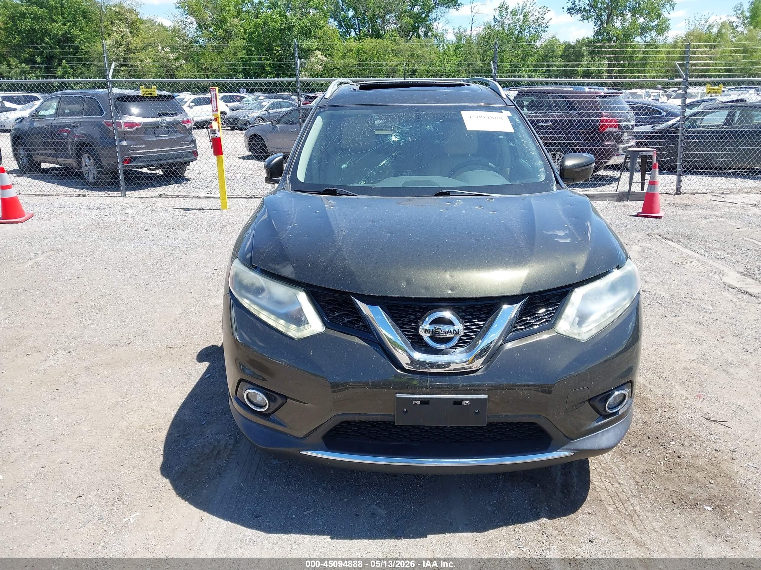 2016 Nissan Rogue Sl Зеленый vin: 5N1AT2MVXGC769624