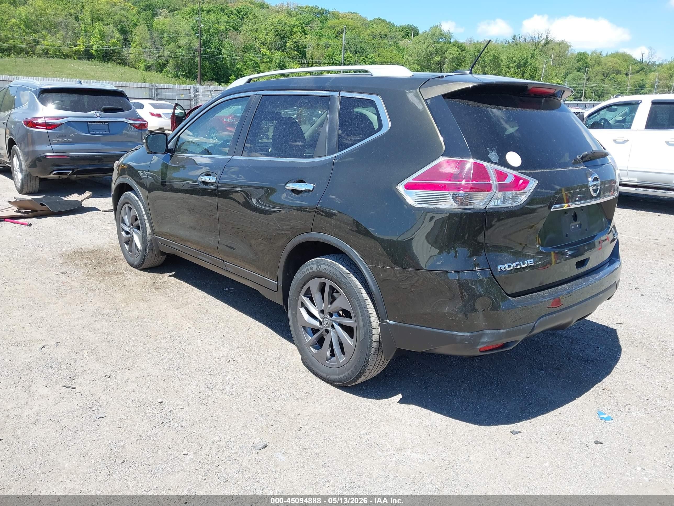 2016 Nissan Rogue Sl Зеленый vin: 5N1AT2MVXGC769624