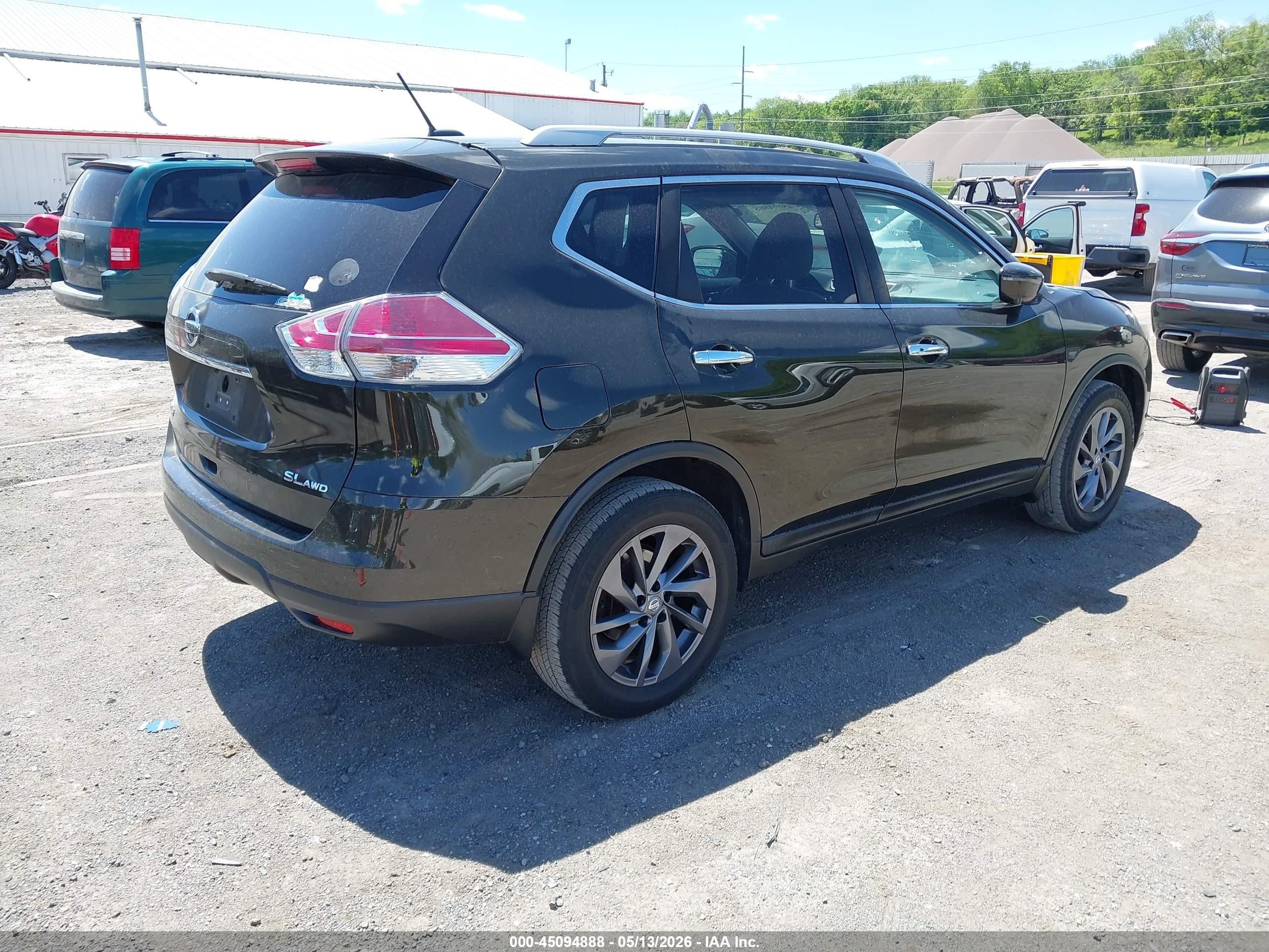 2016 Nissan Rogue Sl Зеленый vin: 5N1AT2MVXGC769624
