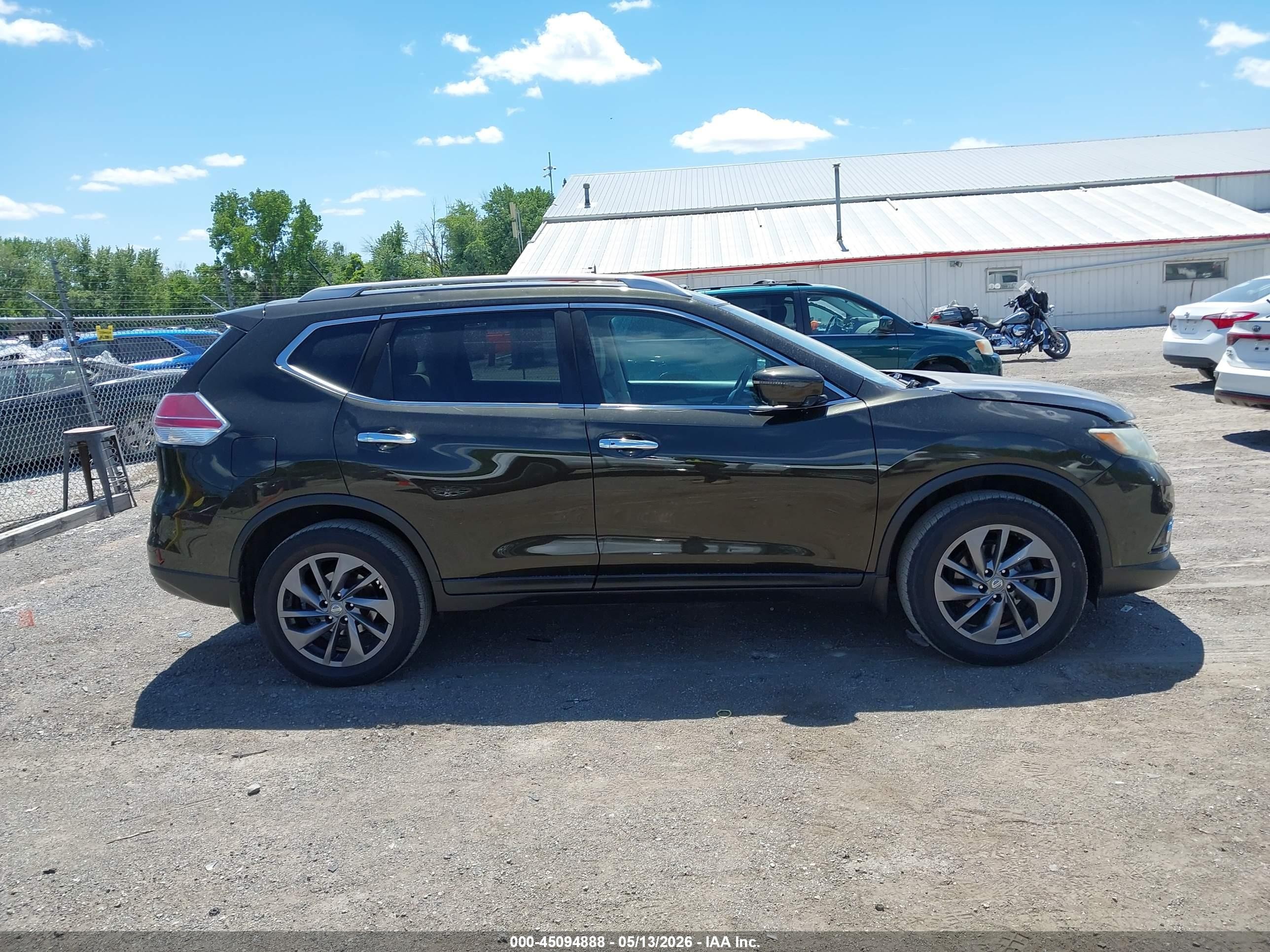 2016 Nissan Rogue Sl Зеленый vin: 5N1AT2MVXGC769624
