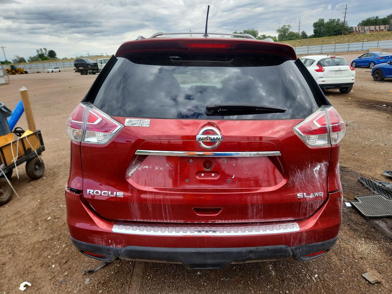 2016 Nissan Rogue Sl Красный vin: 5N1AT2MVXGC830972