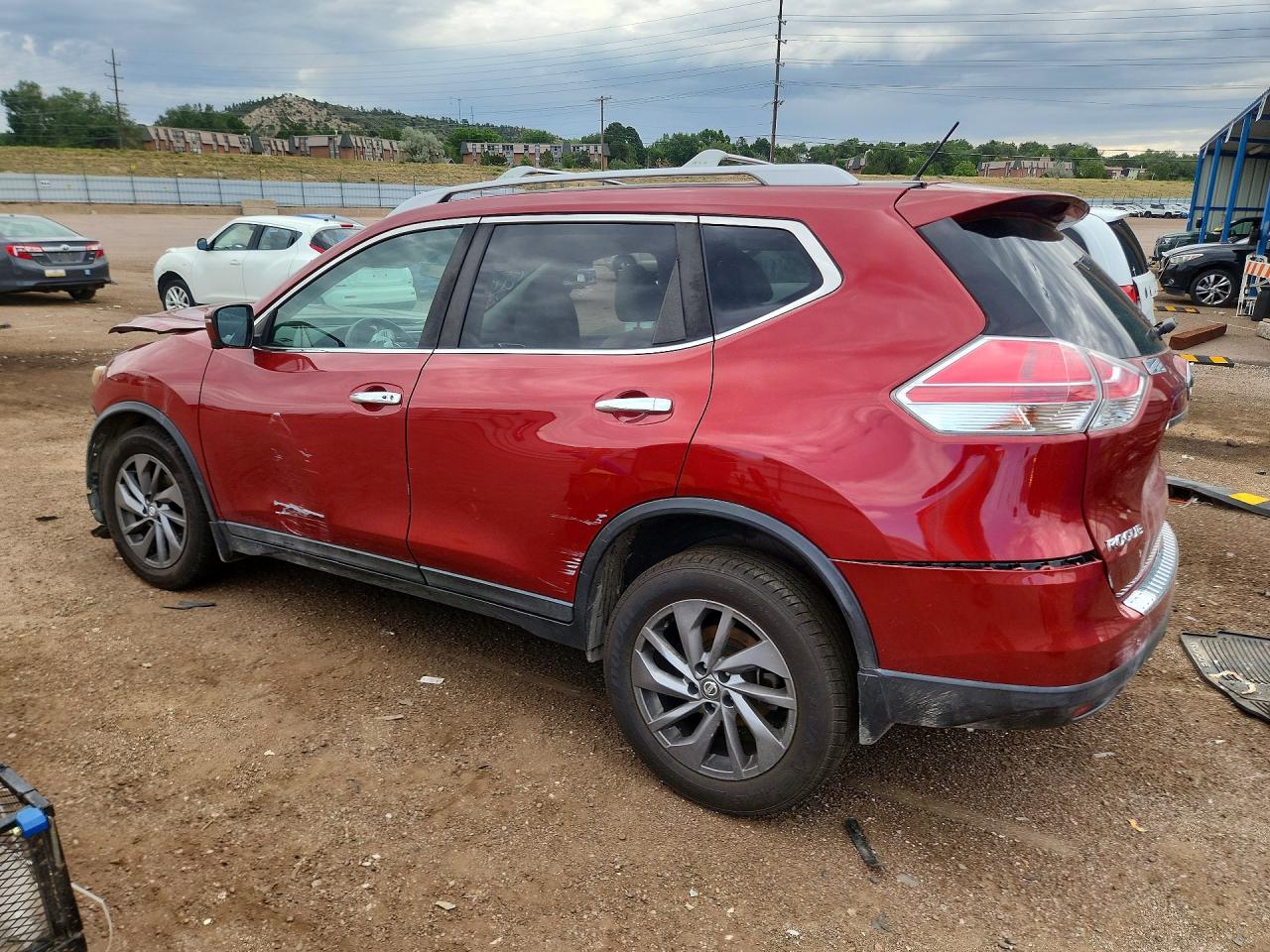 2016 Nissan Rogue Sl Красный vin: 5N1AT2MVXGC830972