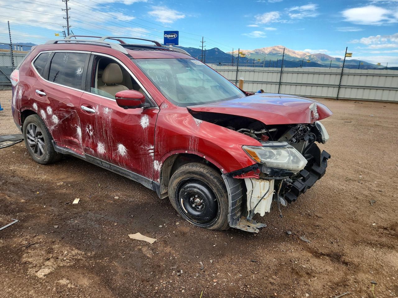 2016 Nissan Rogue Sl Красный vin: 5N1AT2MVXGC830972