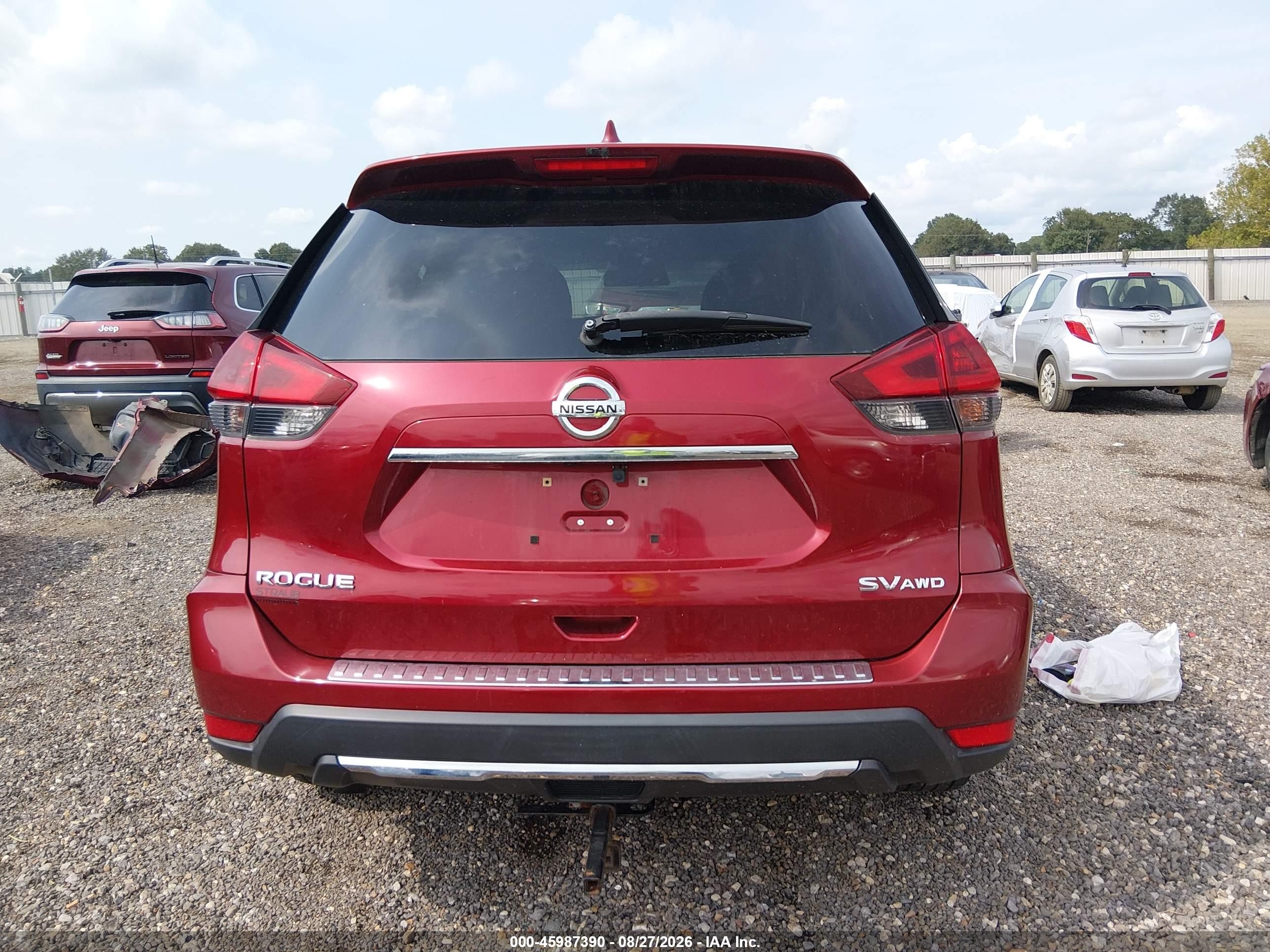 2018 Nissan Rogue Sv Red vin: 5N1AT2MVXJC762082
