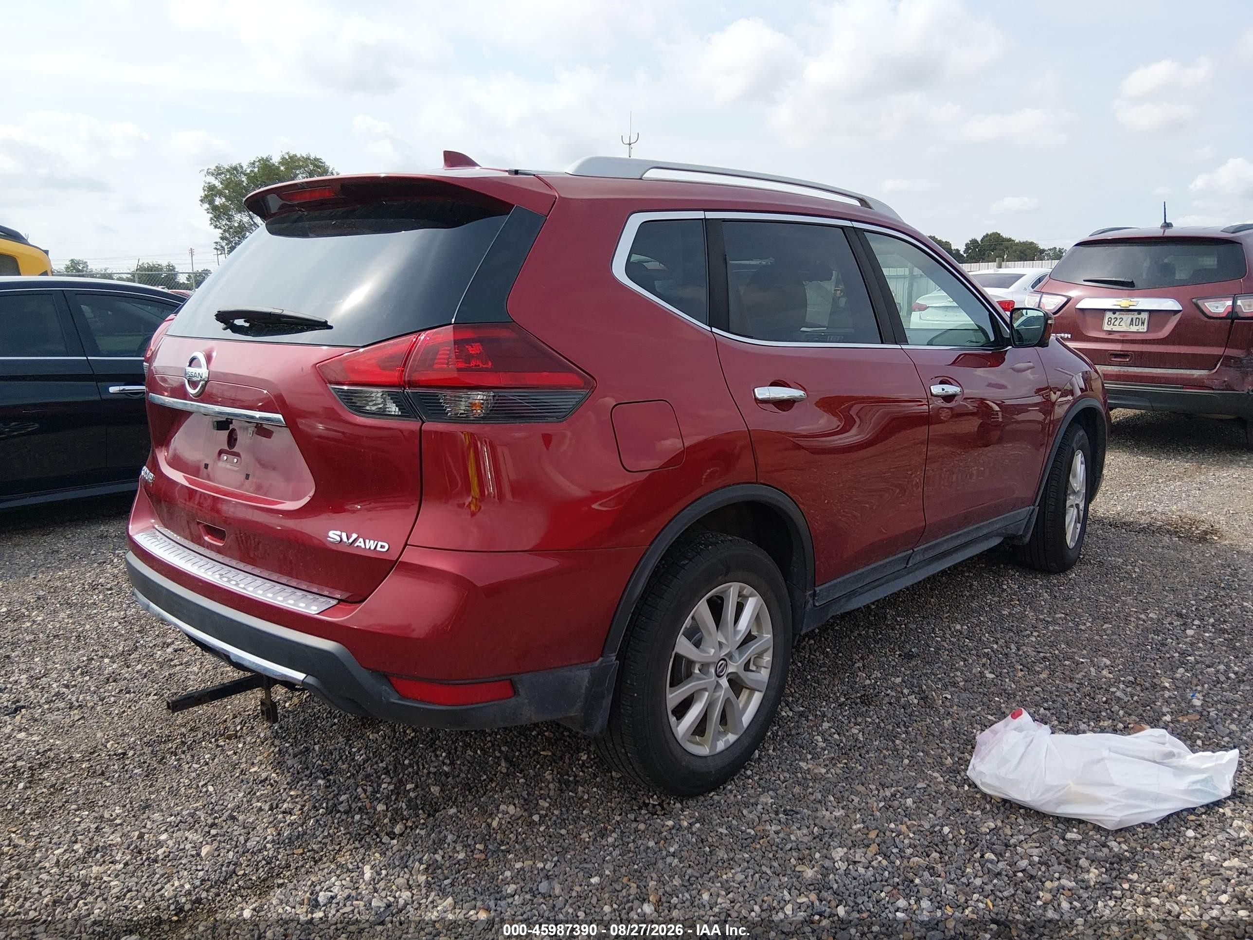 2018 Nissan Rogue Sv Red vin: 5N1AT2MVXJC762082