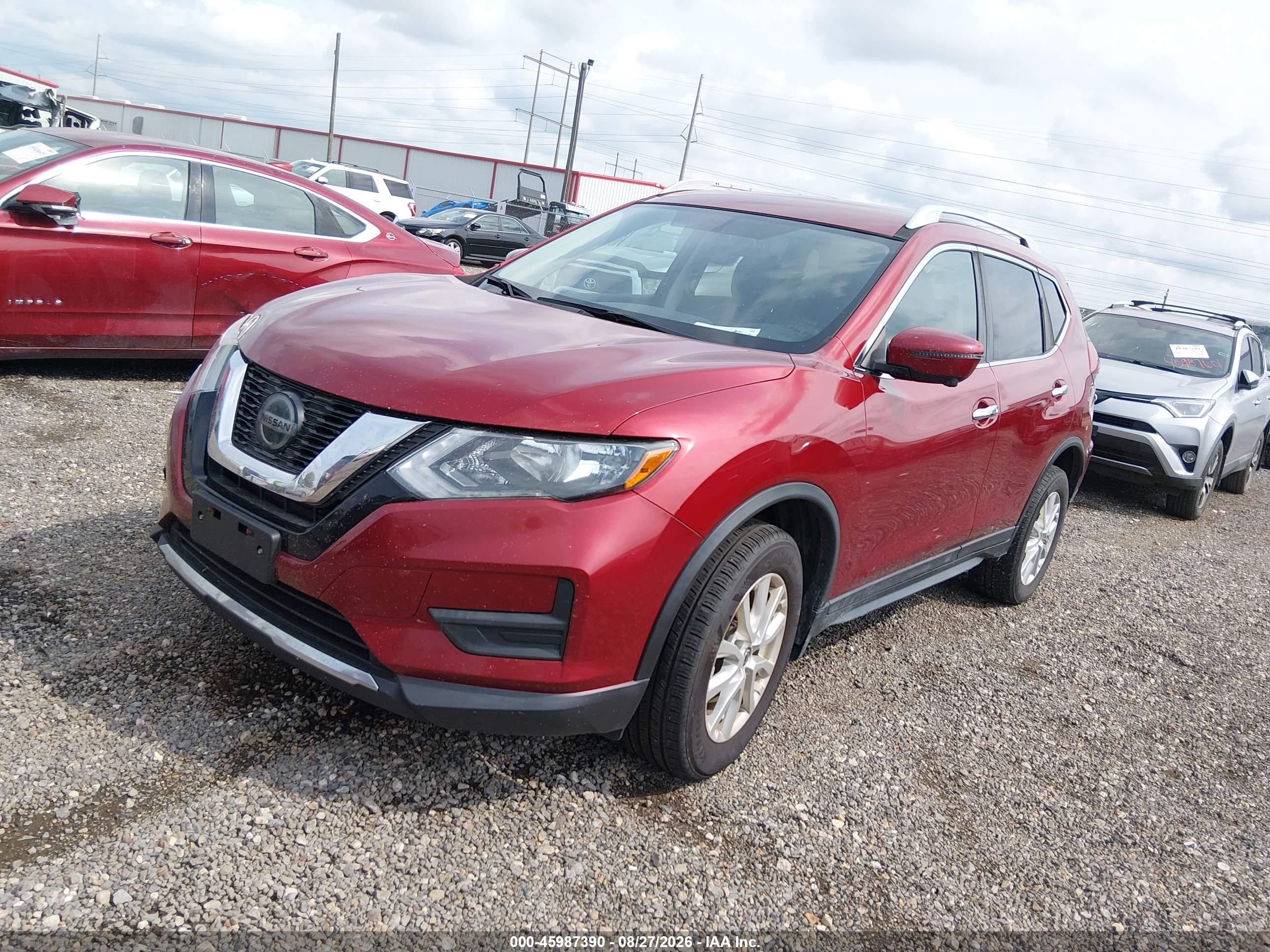 2018 Nissan Rogue Sv Red vin: 5N1AT2MVXJC762082