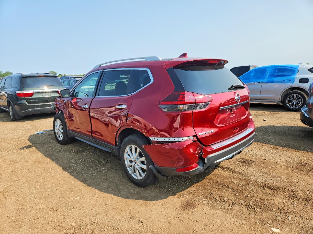 2018 Nissan Rogue Sv Red vin: 5N1AT2MVXJC803617