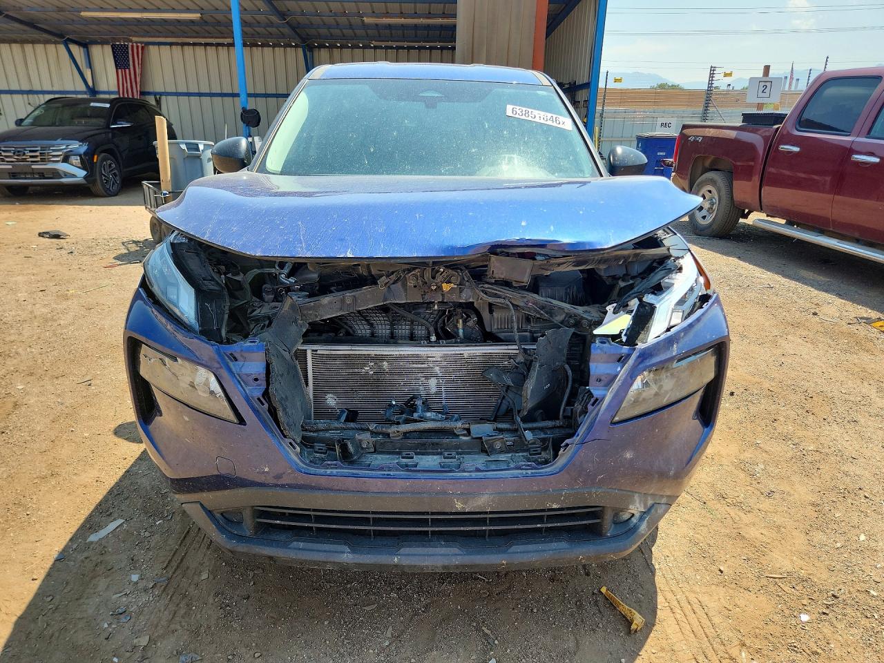 2021 Nissan Rogue S Синий vin: 5N1AT3AA4MC746987