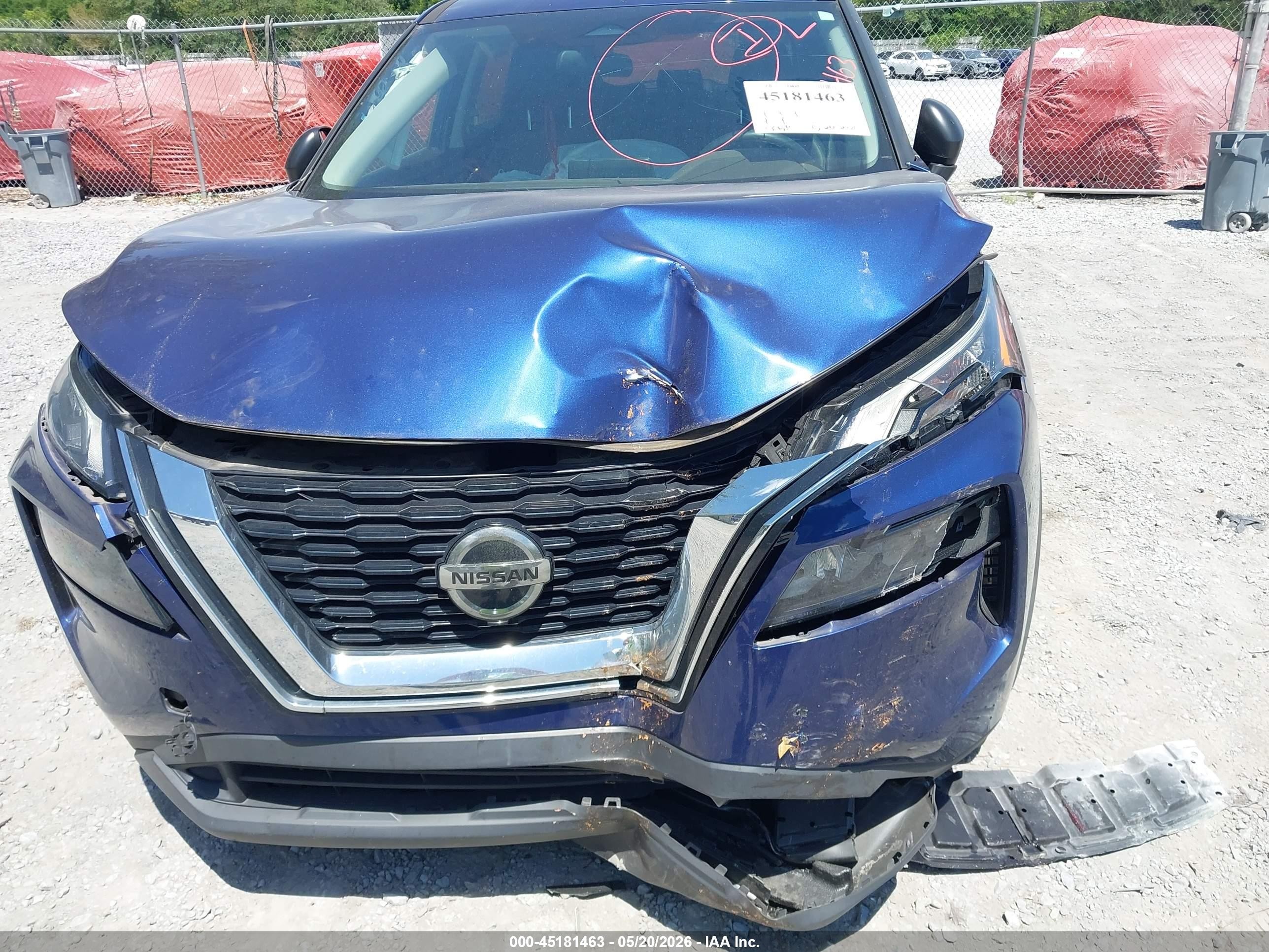 2021 Nissan Rogue S Fwd Синий vin: 5N1AT3AA8MC686227