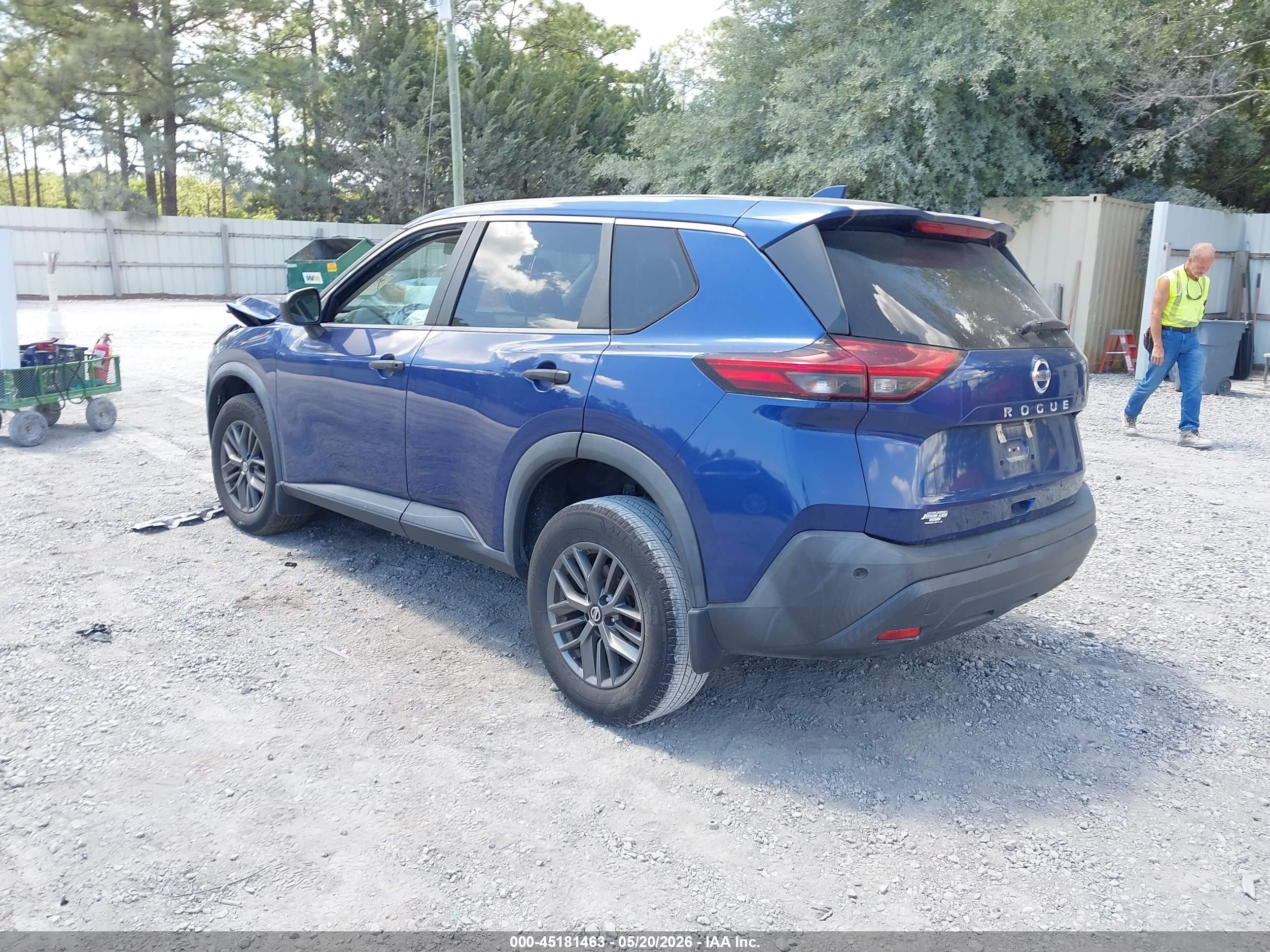 2021 Nissan Rogue S Fwd Синий vin: 5N1AT3AA8MC686227