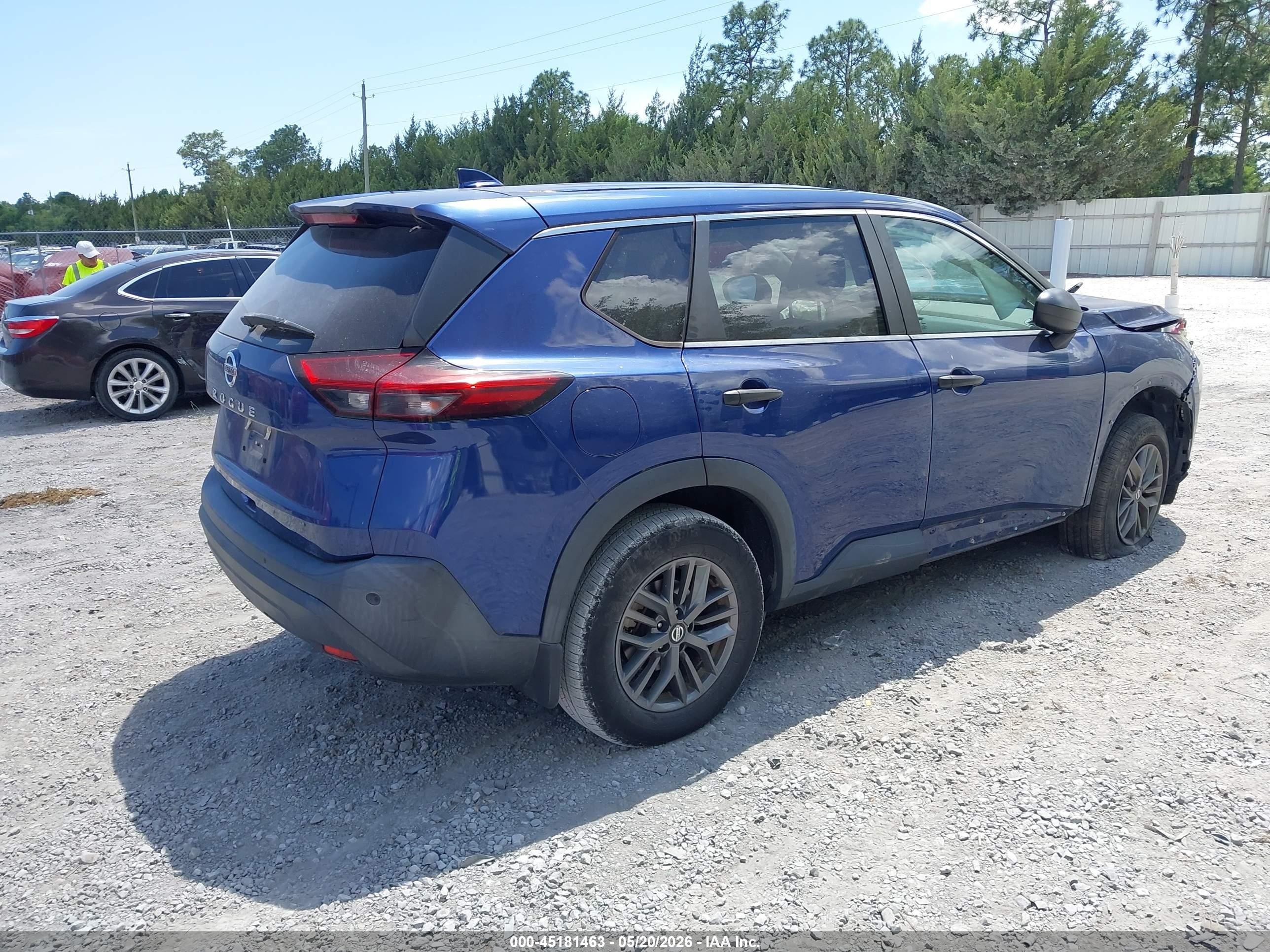 2021 Nissan Rogue S Fwd Синий vin: 5N1AT3AA8MC686227