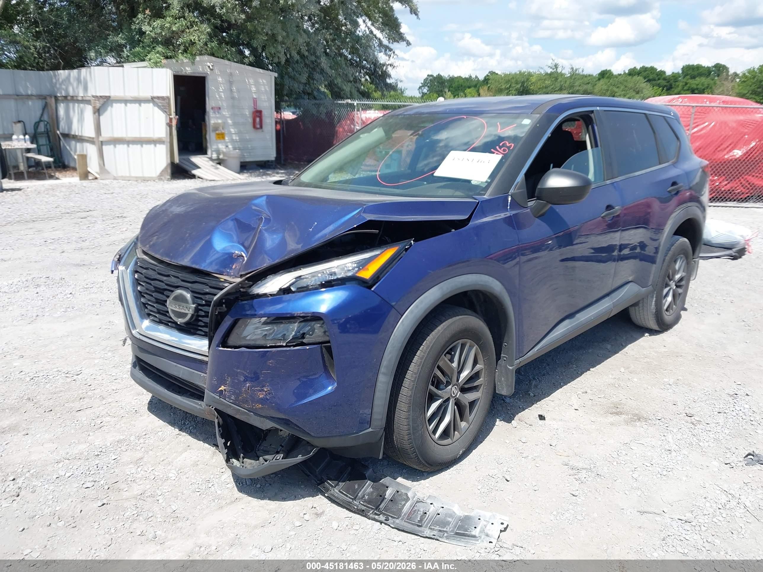 2021 Nissan Rogue S Fwd Синий vin: 5N1AT3AA8MC686227