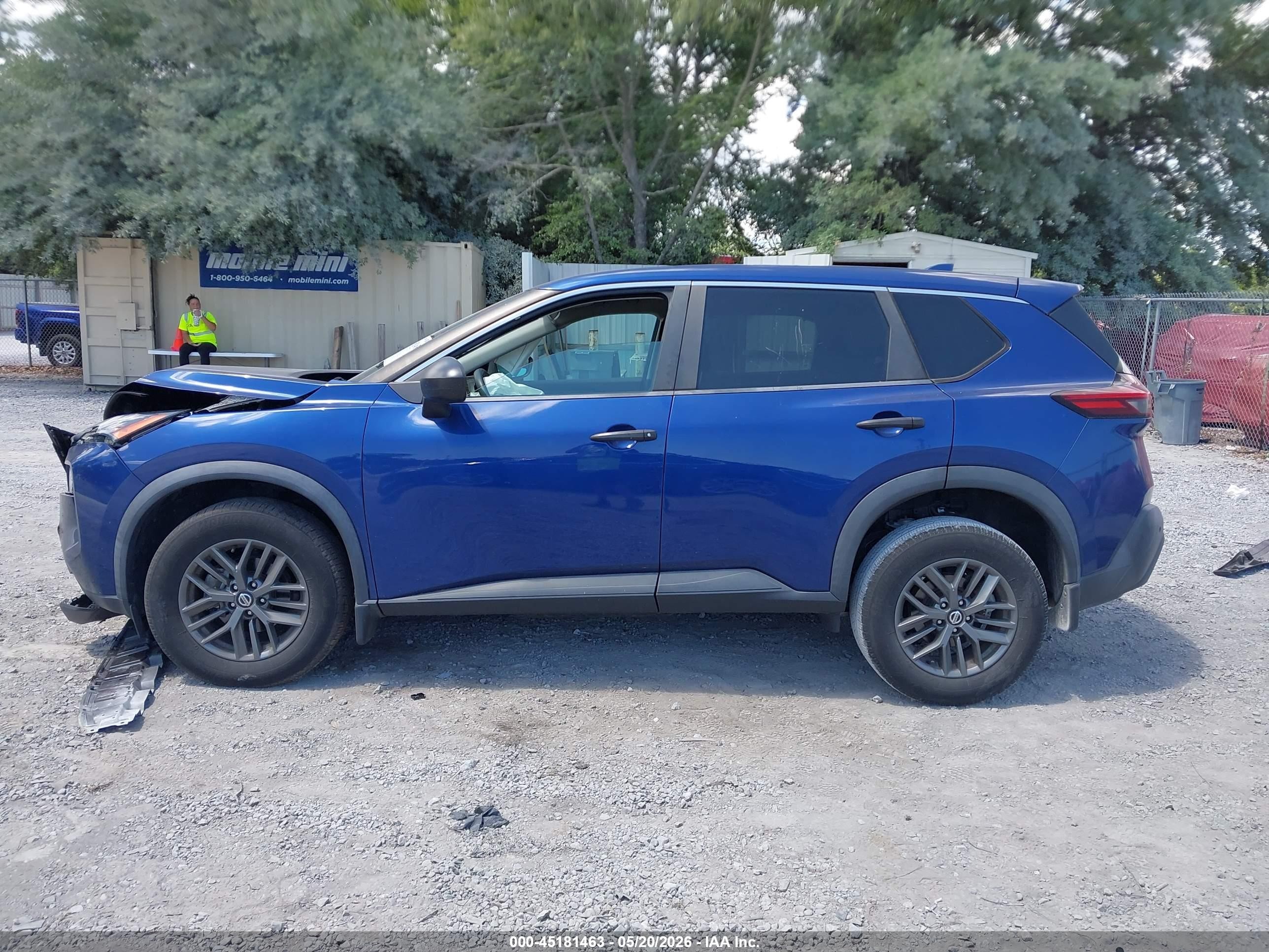 2021 Nissan Rogue S Fwd Синий vin: 5N1AT3AA8MC686227