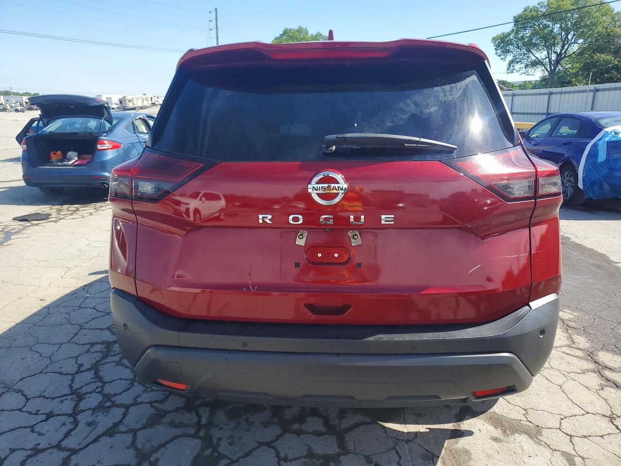 2021 Nissan Rogue S Maroon vin: 5N1AT3AA8MC832478