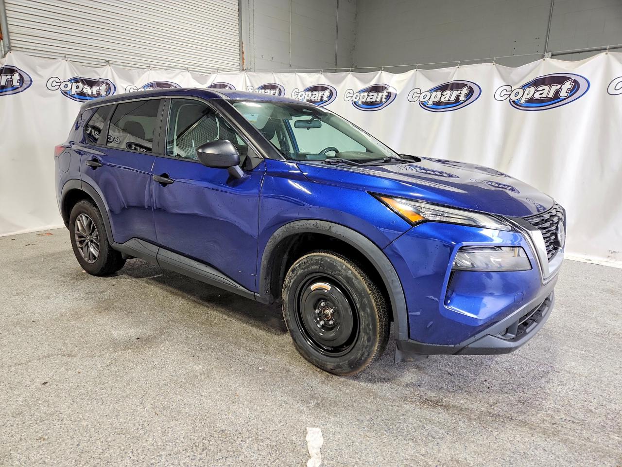 2021 Nissan Rogue S Blue vin: 5N1AT3AB1MC796576